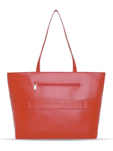 Image of Caprese Merida Tote Bag, Large | Stylish Floral Print Handbag for Women with Laptop Compartment | Spacious, Versatile Office & Daily Essentials Tote | Shoulder Straps, Zip Closure (Red)