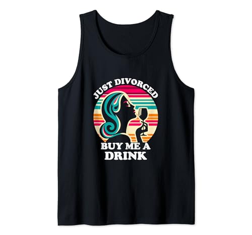 Just Divorced Buy Me Funny Divorce Party Divorcee Hombres Mujeres Camiseta sin Mangas