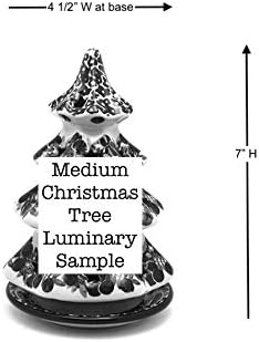 Polish Pottery Christmas Tree Luminarz - Medium (7") - Christmas Trees