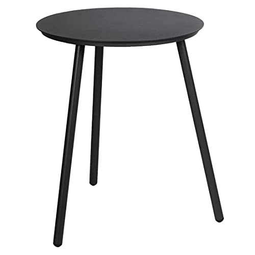 OUTLIV. Beistelltisch - Rund, Aluminium, wetterfest, ideal für Balkon und Terrasse, stabil und langlebig, 45 cm Durchmesser, Anthrazit
