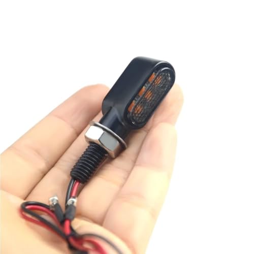 Luces traseras de freno para moto con intermitentes ámbar de 8mm 3