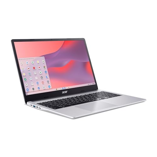 Image of Acer Chromebook 315 15.6 FHD Laptop | Intel Celeron N4500 | Intel UHD Graphics | Built-in Webcam| microSD Card Reader| Silver | 4GB RAM | 64GB SSD | Chrome OS |Bundle with 64GB USB Flash Drive