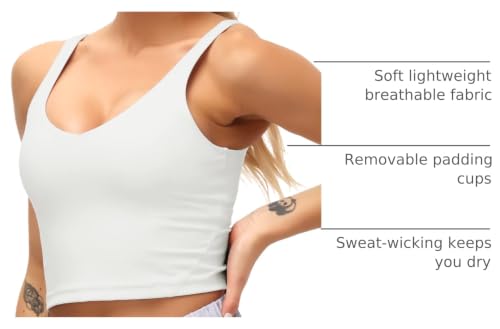 Image of Dragon Fit Sports Bra for Women Longline Padded Bra Yoga Crop Tank Tops Fitness Workout Running Top