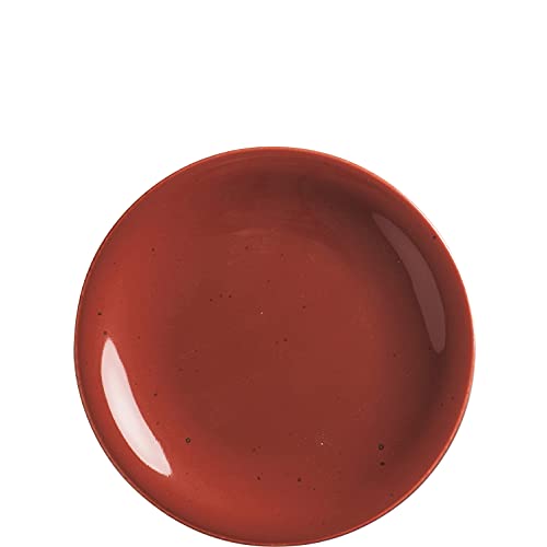 KAHLA Homestyle Brotteller 16 cm siena red mediterranes Geschirr aus Porzellan mit Steingut- und Keramiklook kleiner Teller flacher Vorlagenteller Kuchenteller Snackteller rund rot
