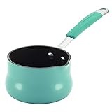 Rachael Ray Cucina Nonstick Butter Warmer, Hard Porcelain Enamel Aluminum, 0.75-Quart, Agave Blue - 16346