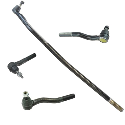 TRQ Front Driver & Passenger Side Inner & Outer Steering Kit Drag Link Tie Rod for 2007-2017 Jeep Wrangler 2018 Wrangler JK