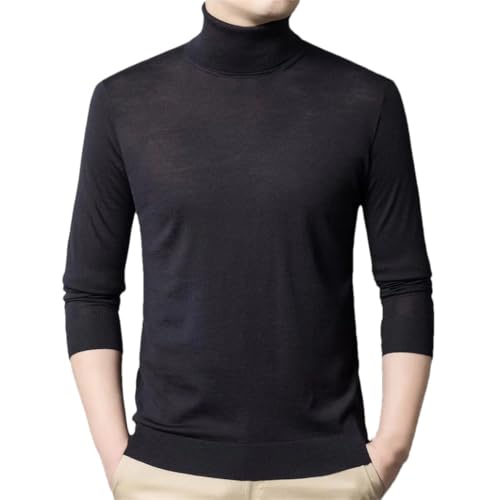 Men's Thin Long Sleeve Knitted Sweater Solid Warm Casual Business Pullover Jumper