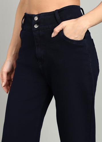 Image of Nifty Women's Denim Stretchable 2-Button Straight Fit Jeans