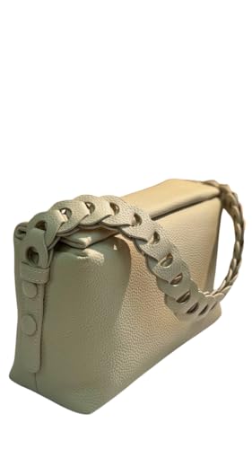 Modern Classic: Genuine Leather Handbag Elegance (milky)