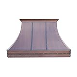 SINDA Copper Range Hood in Stock, Ready to Ship, Comes with Insert Liner & 1150CFM Internal Motor Fan, Island Mount 42'W x 27'D x 48'H