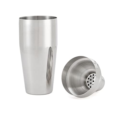 Foto von Amazon Basics Barbesteck Set, 710-ml-Shaker, Sieb, Jigger und Muddler, 5er-Pack, Edelstahl