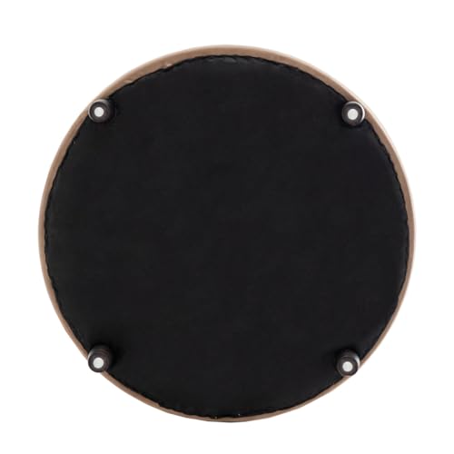 Image of Noelle 28 inch Ottoman with Storage Round Pouf (Brown)
