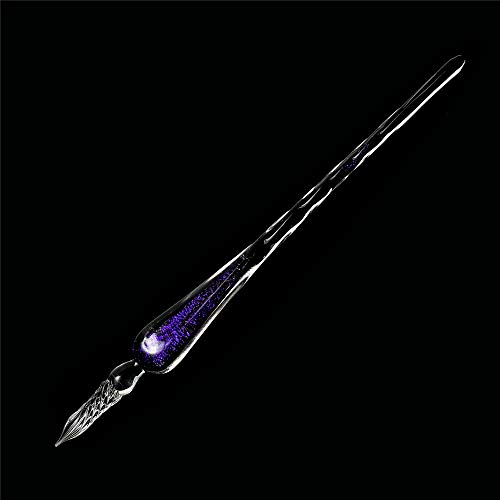 Molshine Glass Dip Pen with Ink Set,Crystal Calligraphy Dipped Pen,12 Colors of Ink,for Art Sketching,Drawing,Writing,Gifts,Signatures,Desktop Decorative Ornaments (Ocean Blue) - Thumbnail 3