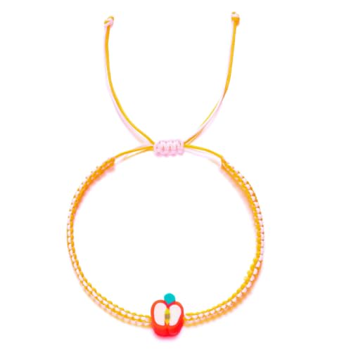 XAM Multicolor Beaded Adjustable Woven Friendship Bracelets Summer Fruit Charm Bracelets for Friends & Couples - Main Image