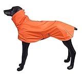 Marscharm 犬 レインコート 犬カッパ 犬服 犬ジャケット ペット雨具 軽量 防水 犬コート 犬用雨合羽 梅雨対策 雪対策 着脱簡単 ドッグ レインコート 小型 中型 大型犬用 (オレンジ, 3XL)