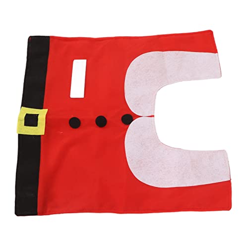 Hapivida 3-teiliges Weihnachten Badezimmer Set Cartoon Muster WC Toilettendeckelbezug, Teppich, Abdeckung für Wasserspeicher, für Hotel Kindergarten Einkaufszentrum – Bild 8