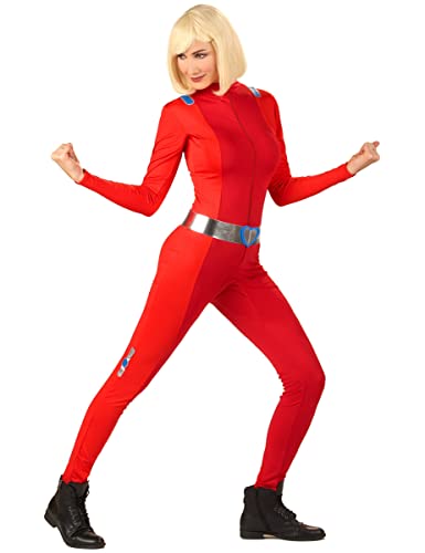 DEGUISE TOI - Déguisement Totally Spies rouge Clover femme - Combinaison - Ceinture - S - Rouge - Déguisements adultes - 100% Polyester - Lavage à la main - Carnaval