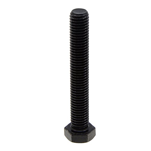Image of M12x80mm Hex Head Screw Bolt Class 8.8 Carbon Steel Metric Full Threaded Right Hand Black 2-Pack
