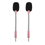 CHEOTIME 2 microfoni di ricambio per microfono Razer Barracuda X, ricambio per cuffie Razer Barracuda X 3,5 mm, microfono da gioco, nero (rosa)