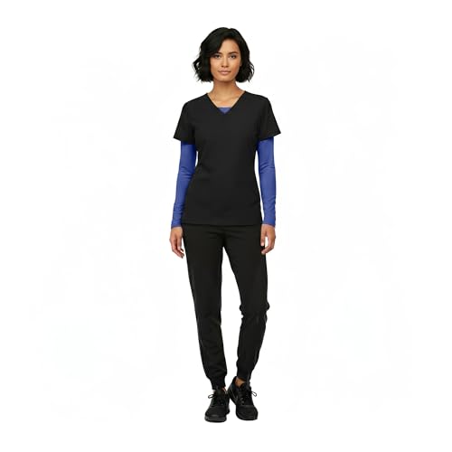Image of Natural Uniforms Women's Long Sleeve Underscrub T-Shirt - Cotton Blend Scrub Base Layer for Nurses & Medical Professionals