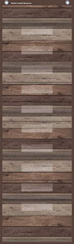 Dokumententafel mit 10 Fächern, dunkles Holzdesign, 35,6 x 147,3 cm