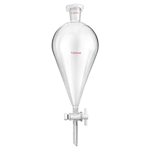 QWORK® Scheidetrichter Glas, 1000ml Labortrichter