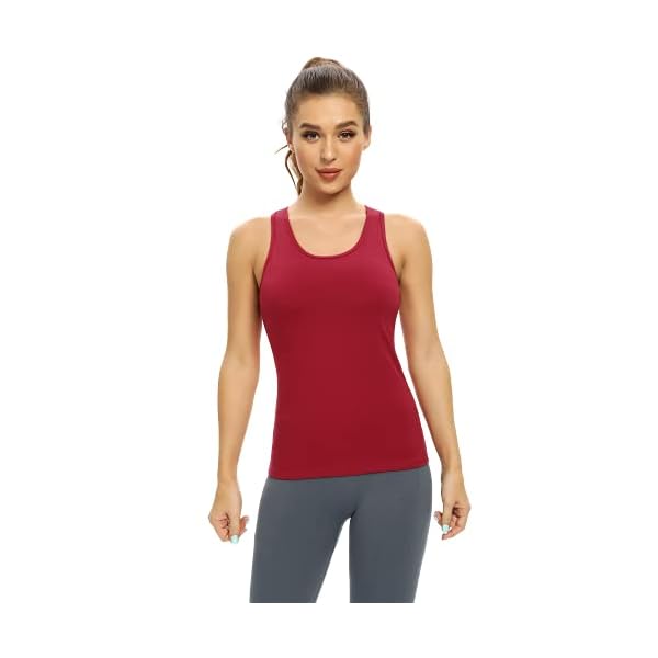 Rosyline-Tank-Tops-for-Women-with-Shelf-Bra-Racerback-Workout-Yoga-Tops-Undershirts-for-Women Rosyline Tank Tops for Women with Shelf Bra Racerback Workout Yoga Tops Undershirts for Women Black/Navy Blue/Wine Red M