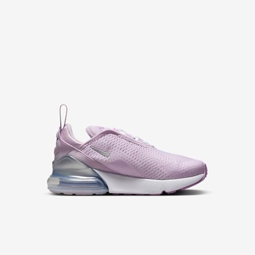 Nike Air Max 270 Little Kids' Shoes (Doll/Rush Fuchsia/White/Metallic Silver)3