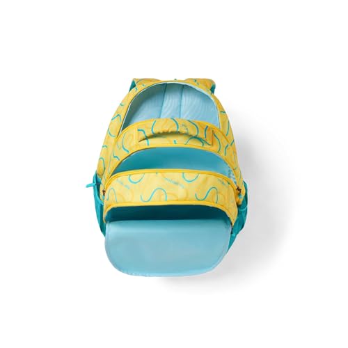Image of American Tourister Lit | 36 Ltrs | 3 Compartments | Bottle Pocket | Ergonomic Padded Back Panel & Shoulder Straps | Secondary School Backpack | 1 Year International Warranty | Yellow /Mint