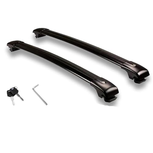 Barres de toit transversales en alu noir pour Land Cruiser Prado FJ150 2010-2020
