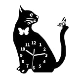 * 【Cartone animato】Caratterizzato da un'affascinante forma di gatto dei cartoni animati, questo orologio da parete a forma di animale aggiunge un tocco di tenerezza e creatività a qualsiasi spazio, particolarmente amato dai bambini