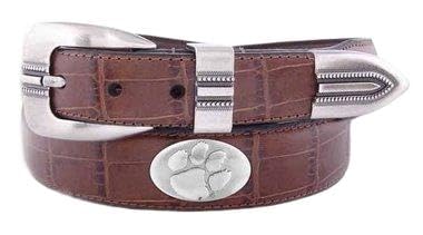 212 Main Clemson Concho Croc Tan Leather Belt, 40 Waist