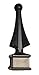 Address America Four-Sided Spire Wing Tip High-Impact Polypropylene Black Finial Fence Topper (25, 3/4 inch)