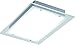 ET2 E22121-24AL Contempra Modern Clear Glass Rectangular Flush Mount Ceiling Lighting, 2-Light 72 Total Watts, 3"H x 22"W x 14"L, Brushed Aluminum