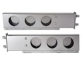 Buyers Products LB6303SST 30' Stainless Steel Mudflap Hangers for Semi Trucks, 2 Lightboxes with 4' Light Cutouts, 30' Lx3 Dx6 H, Includes Driver and Passenger Side Boxes, Lights NOT Included
