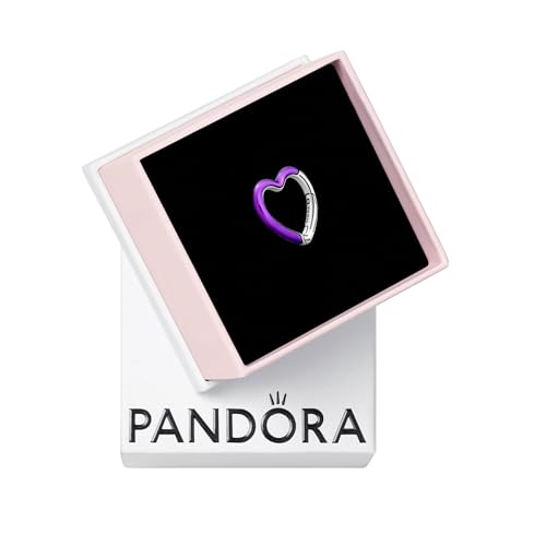 PANDORA Conector 791973C01 corazón púrpura