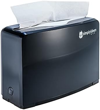 Countertop Multifold Hand Towel Dispenser, Plastic, Black
