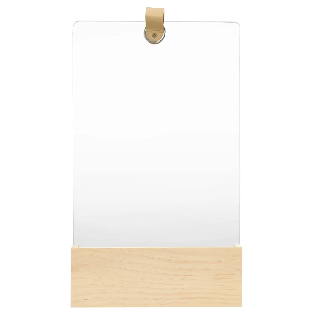 Rectangular Wall Mirror Decorative Wood Farmhouse Wall Mirror Wall Mirror with a Storage Compartment Bedroom Mirrors for Wall
