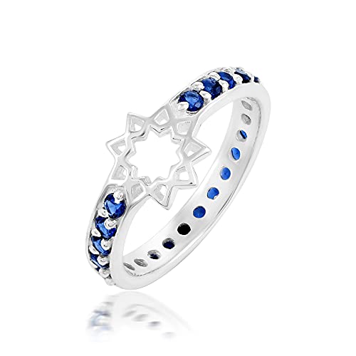 Bague d'éternité en argent sterling 925 précieux au style céleste raffiné