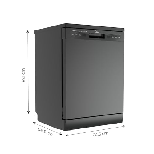 Image of Midea 13 Place Setting Freestanding Dishwasher, 7 Wash Programs, Intensive 70C, Glass Care Mode (ECO & Rapid Wash, Fully Automatic, Suitable for Indian Kitchen)