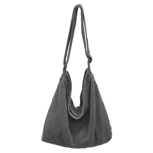 Sac à bandoulière léger pour femme, petit format gris et grande capacité