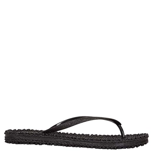 ILSE JACOBSEN HORNBÆK | Cheerful01 | Flip Flops för damer med glitter | Dansk design | Sommar strand tåseparator, - svart - 41 EU