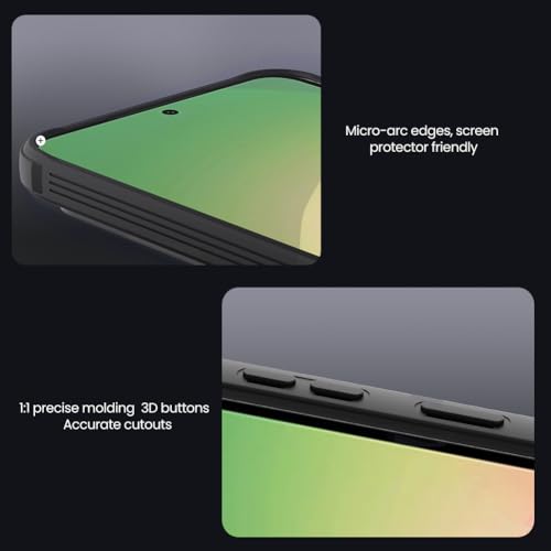 Image of Nilkin Classic Series Compatible Samsung A57 Case with Camera Cover, [Camera Lens Protector] [Scratch-Resistant] [360 Full Protection] Shockproof Slim Phone Case (Transparent Black, A57)