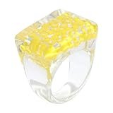 Ipetboom Extravaganter Verstellbarer Harzring für Damen Kreativer Fingerschmuck für Festivals und Freizeit Hautverträgliches Material Modischer Ring für Frauen