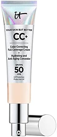 IT Cosmetics CC+ Cream SPF 50+ Full-Coverage CC Foundation, Hydrating Skincare, With Hyaluronic Acid