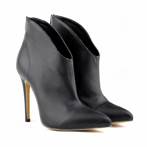 Fermeture éclair facile sur bottines à bout pointu et talons hauts stiletto élégants