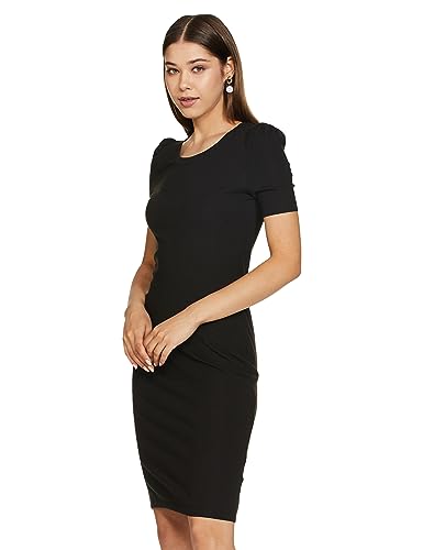 Image of Amazon Brand - Symbol Women's Rib One Piece Knee-Length Bodycon Dress (Available in Plus Sizes)