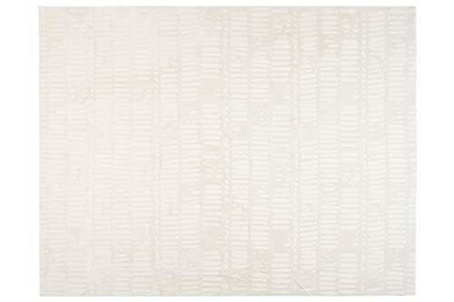 Revival Rugs Shell 7'10"x10' Washable Area Rug for Living Room Bedroom - 100% Recycled Oeko-TEX Certified, Medium Pile, Beige, Cream