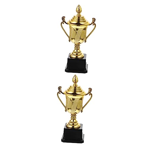 Amosfun 2 Peças Troféu De Competição Troféu De Prêmio Troféu De Vencedor Da Copa Troféu De Futebol C