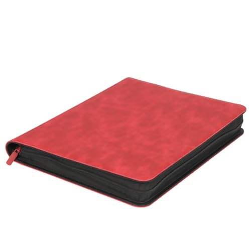 Porte-cartes rigide 216 emplacements rouge pour collectionneurs